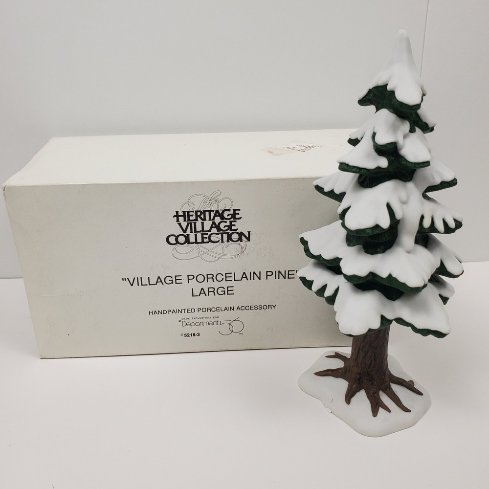 Dept 56 Village Porcelain Pine Large Heritage Village Christmas Tree#5218-3